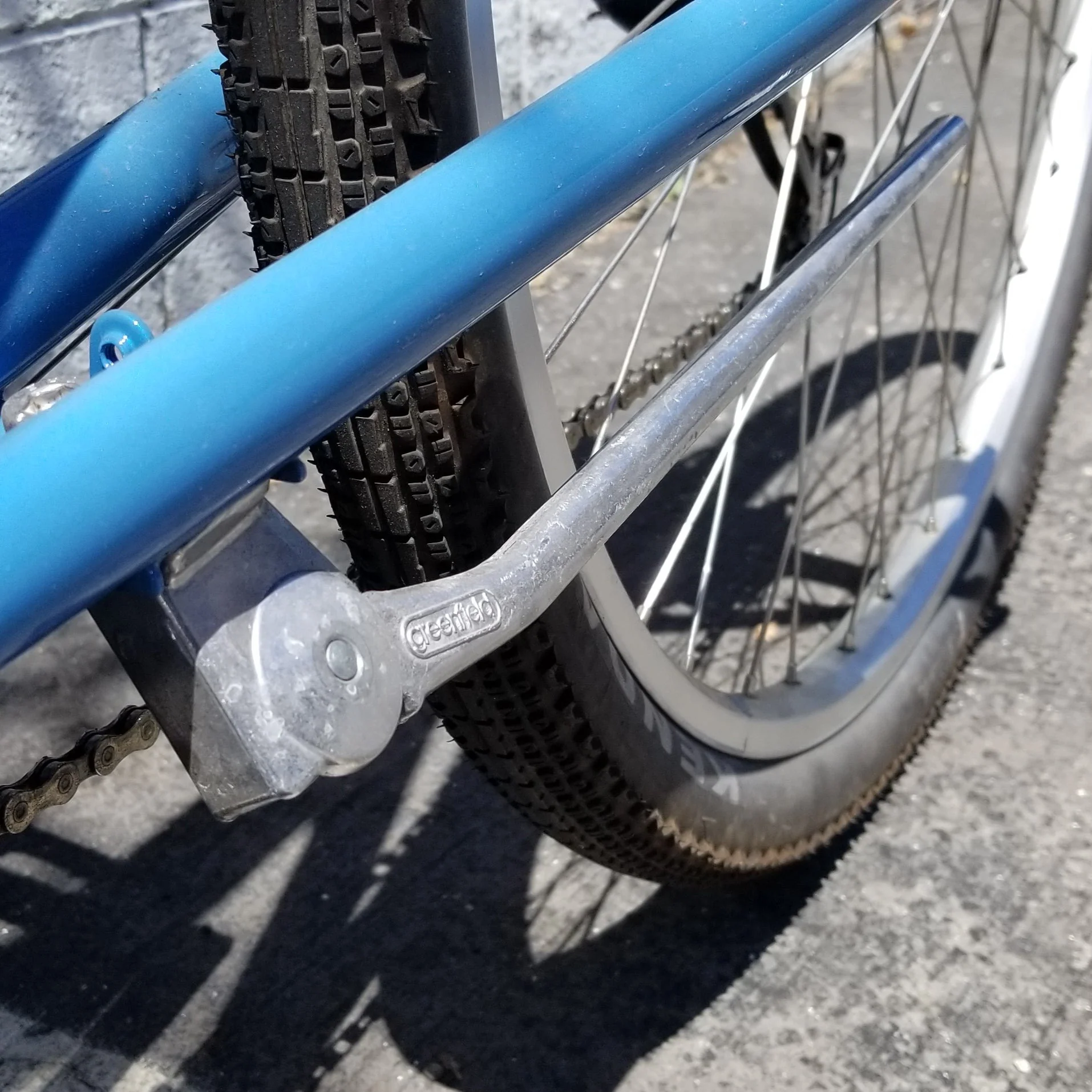 Kickstand - Single Leg - Greenfield, Silver