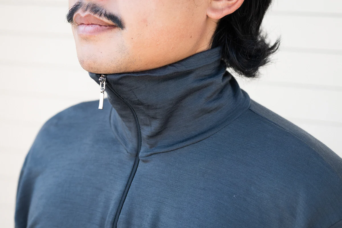 Aussie wool lightweight Long Sleeve 1/4 zip turtleneck - Image 3
