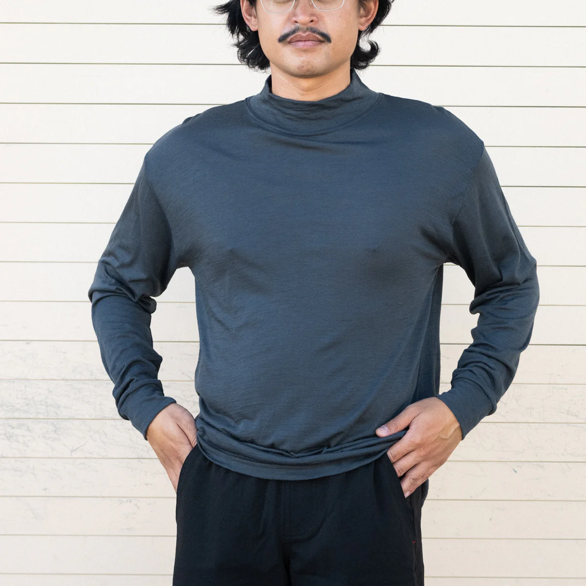 Aussie Wool superlightweight (SLW) SuperNeck (MOCK-t) Long-Sleeve